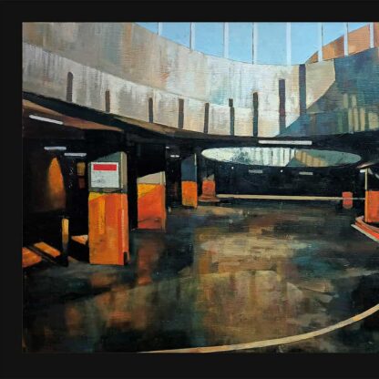 Contemporary painting of an underground car park but that's not really what I was going for. What struck me about this place on the place